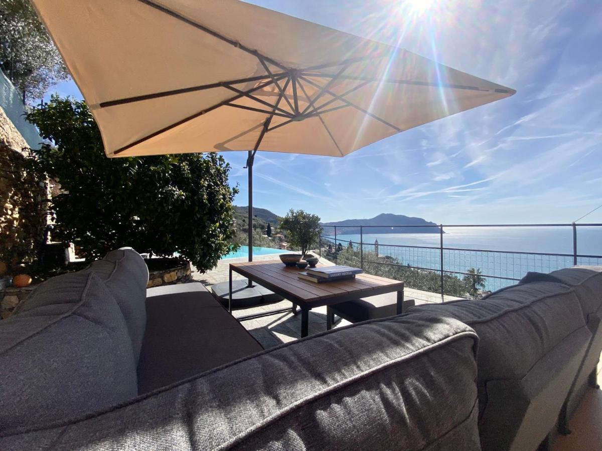 Casaviva - Ampio Trilocale Vista Mare Con Piscina - Pieve Alta Apartman Pieve Ligure Kültér fotó